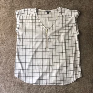 Zip front gramercy tee